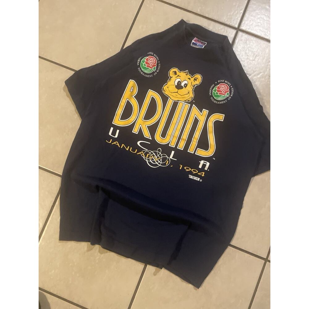Vintage UCLA Bruins Shirt Mens Large Navy Blue NCAA Football Rose Bowl 1994